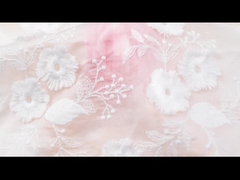 Lưới mềm vải tuyn ren trang trí thêu hoa đầy màu sắc trang trí ren