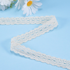 1/2 Inch Width Cotton Lace Trim Embroidery White Ribbon Lace